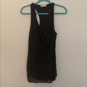 Alice and Olivia beaded black dress